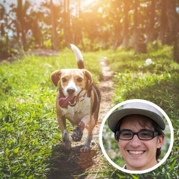 João Pedro e seu cão